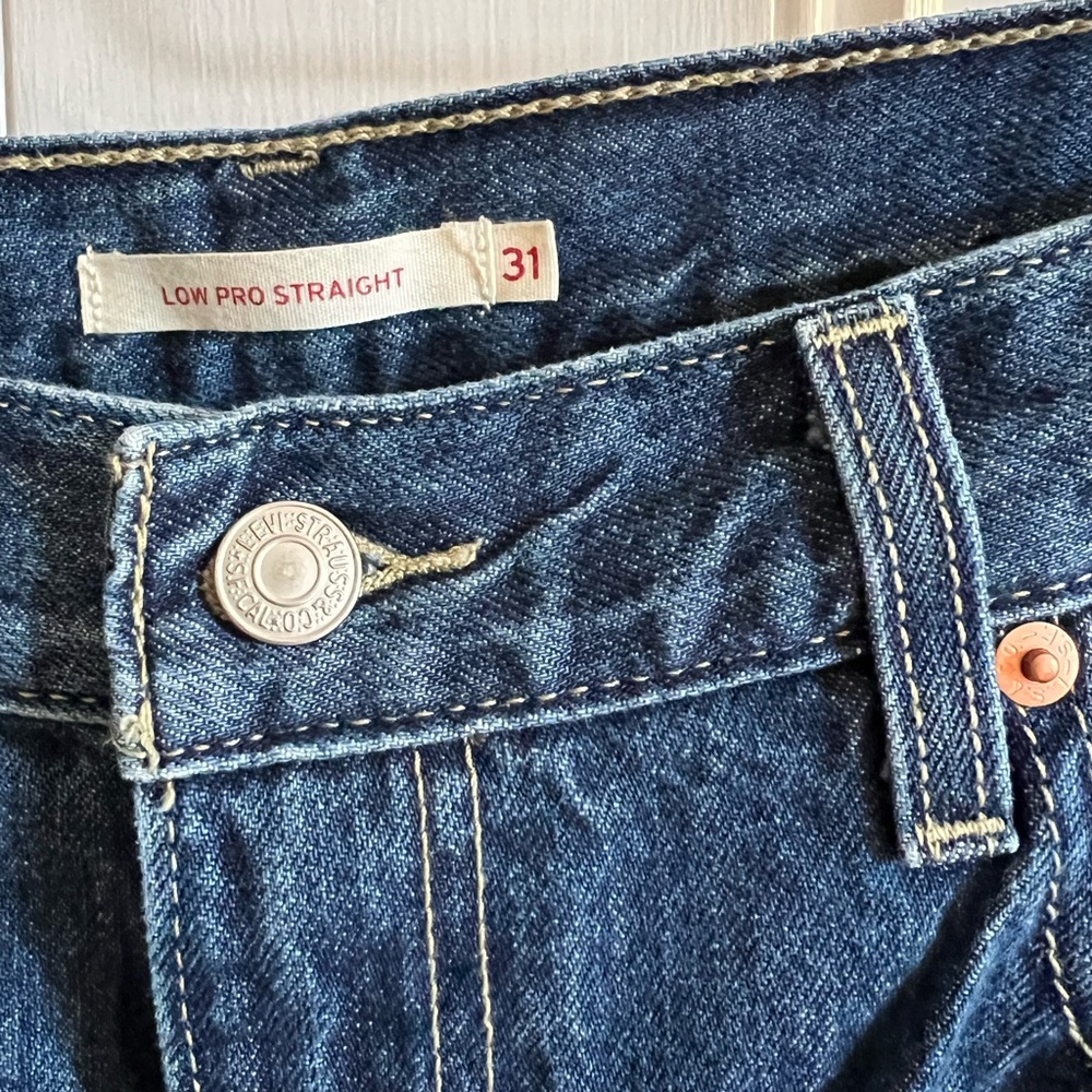 Levi’s Low Pro Straight Medium Dark Denim WMs Size 31/12
